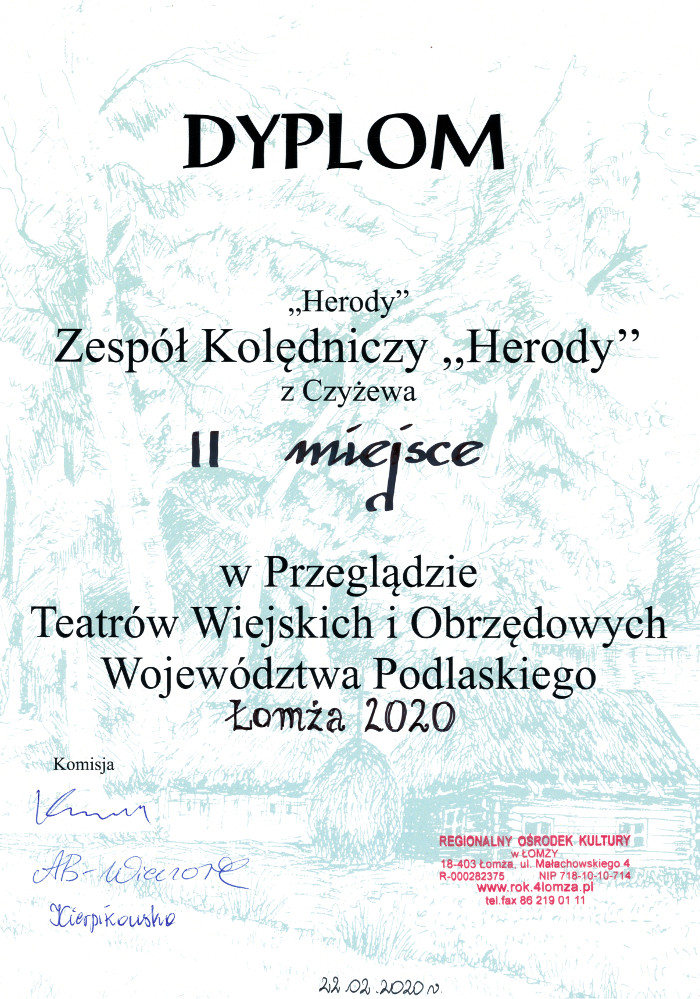 dyplom hajnówka herody 2020